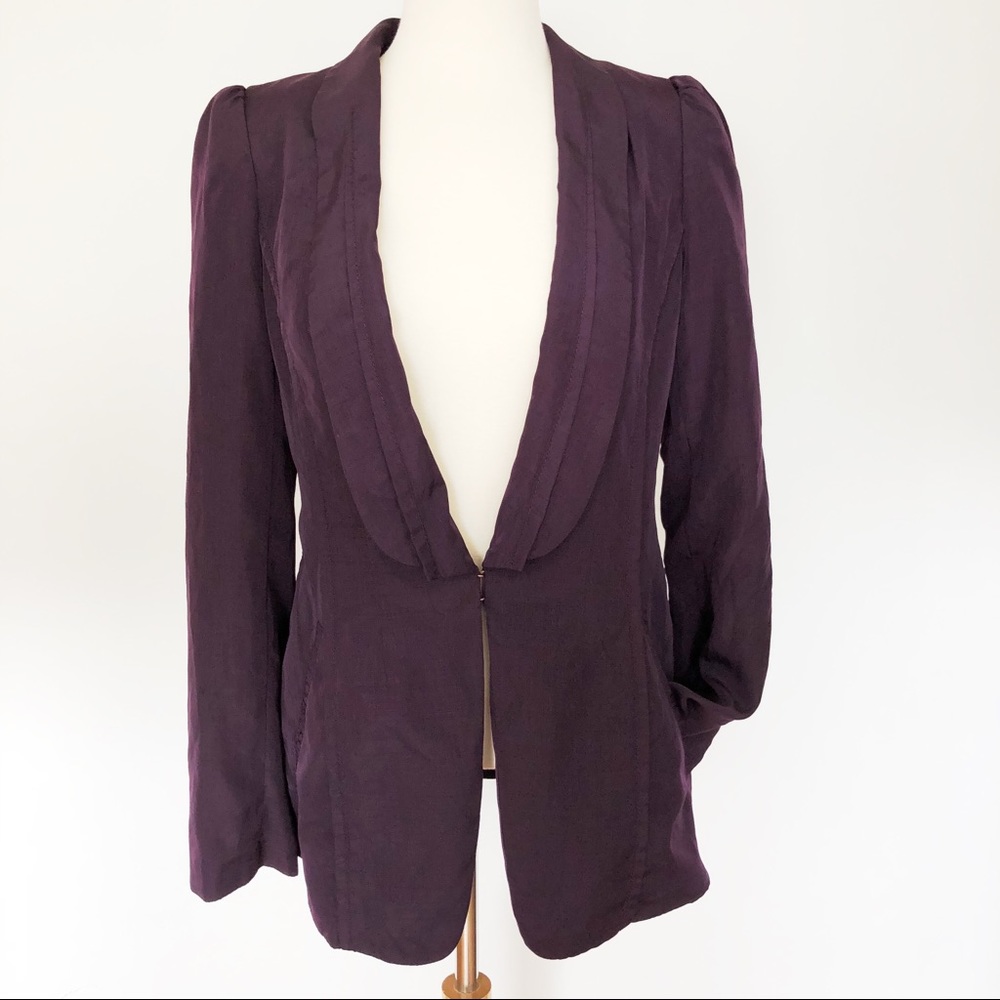 RACHEL ROY Lightweight Puff Sleeves Blazer Jacket
